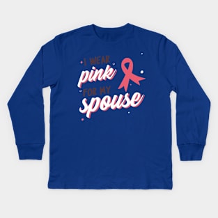 Breast Cancer Support Pink Ribbon Kids Long Sleeve T-Shirt